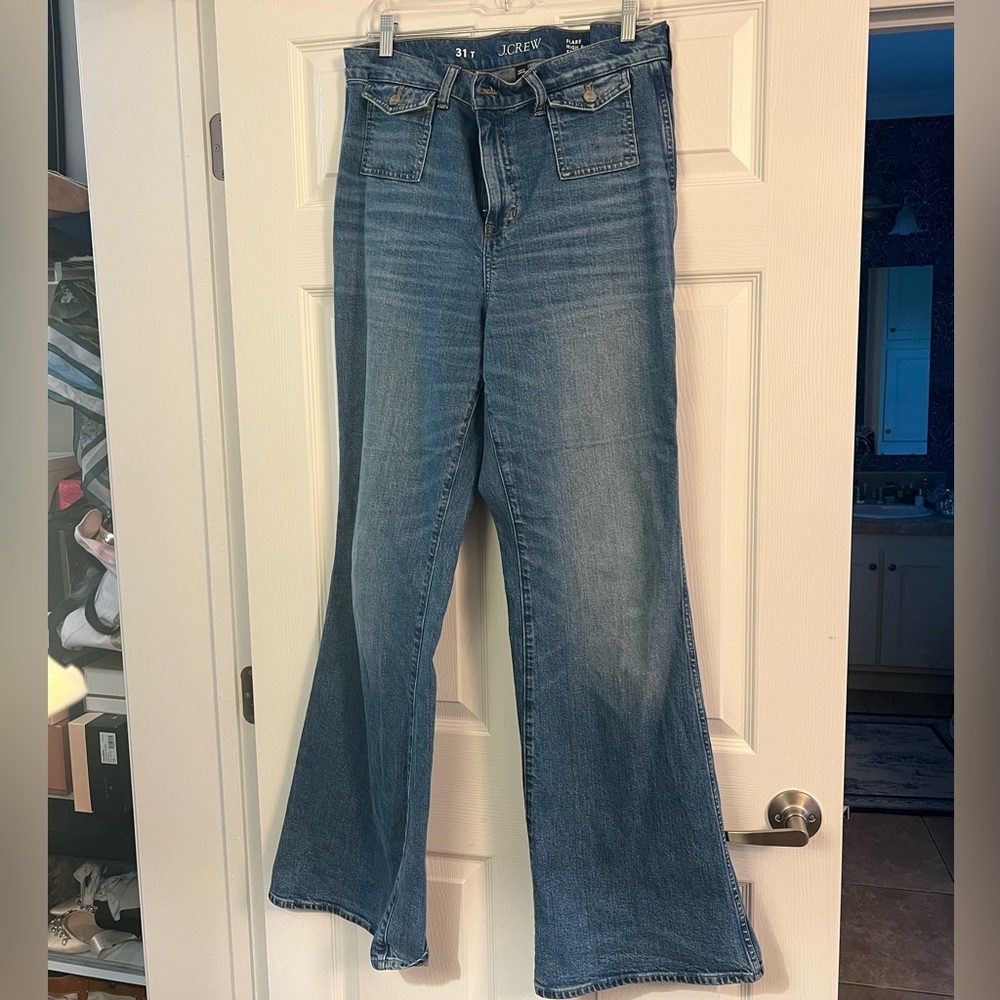 J Crew 31 T high rise flares